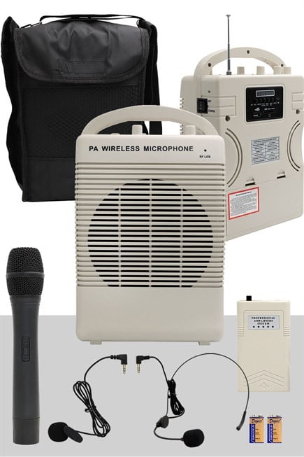 Midex MR-100EY Seyyar Portatif Şarjlı Taşınabilir Mevlüt Anfisi 100 Watt (EL Yaka Headset Mikrofon)
