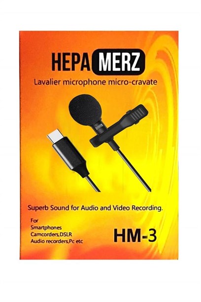 Hepa Merz HM3 Type-C Telefon Yaka Mikrofonu