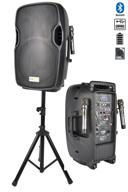 Hepa Merz HS-1400EE Şarjlı Taşınabilir Portatif Ses Sistemi Hoparlör Mikrofonlu Standlı 1400 Watt Yüksek Güç