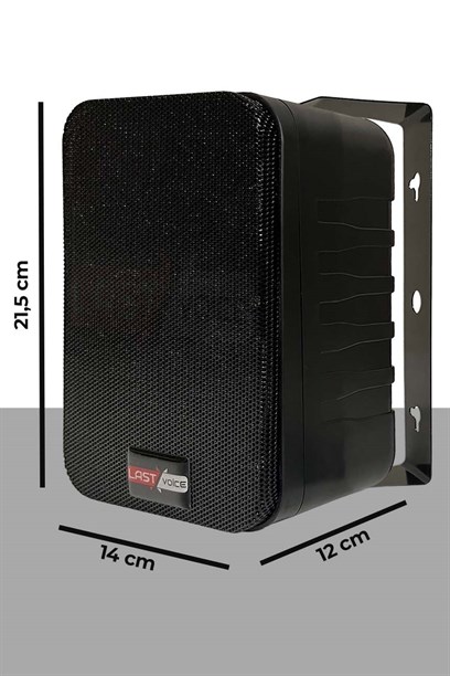 Lastvoice Black Large Paket-4 Hoparlör ve Anfi Anons Ses Sistemi Seti