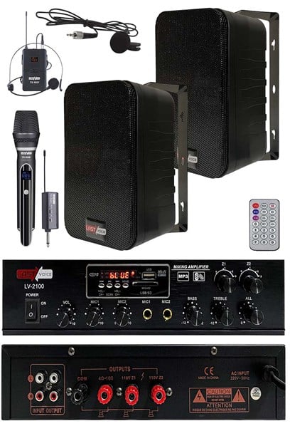 Lastvoice Hoparlör ve Anfi Mağaza Ses Sistemi Soft Black Plus Paket-1