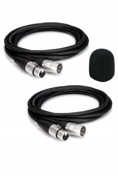 Lastvoice XLR TO XLR Stereo 5 Metre Mikrofon Kablosu 2Lİ SET Sünger Hediye (MC2105X)