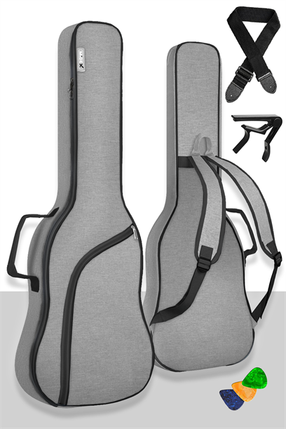 Midex ELC-40A Case Elektro Gitar Çantası Gigbag Su Geçirmez Kalın Kılıf (Çanta Askı Stand Capo)