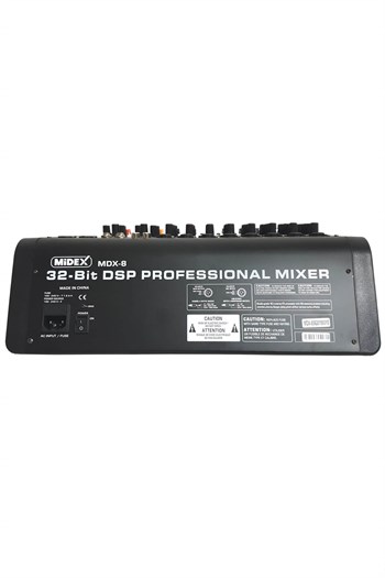 Midex Mdx-8 8 Kanal Ses Mikseri Multi Efekt Bluetooth EQ Usb
