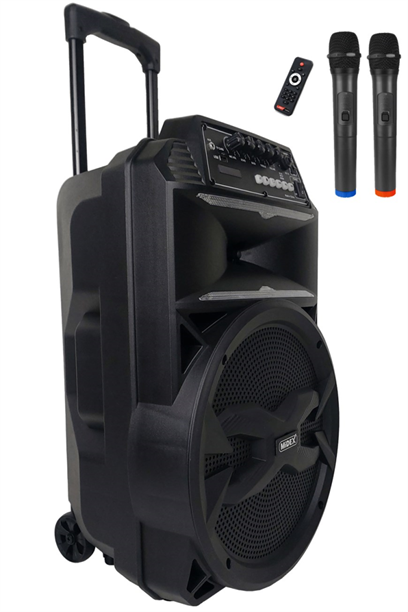 Midex MXR-900 Taşınabilir Seyyar Mikrofonlu Akülü Ses Sistemi Hoparlör (450-900 Watt 12 İNÇ)