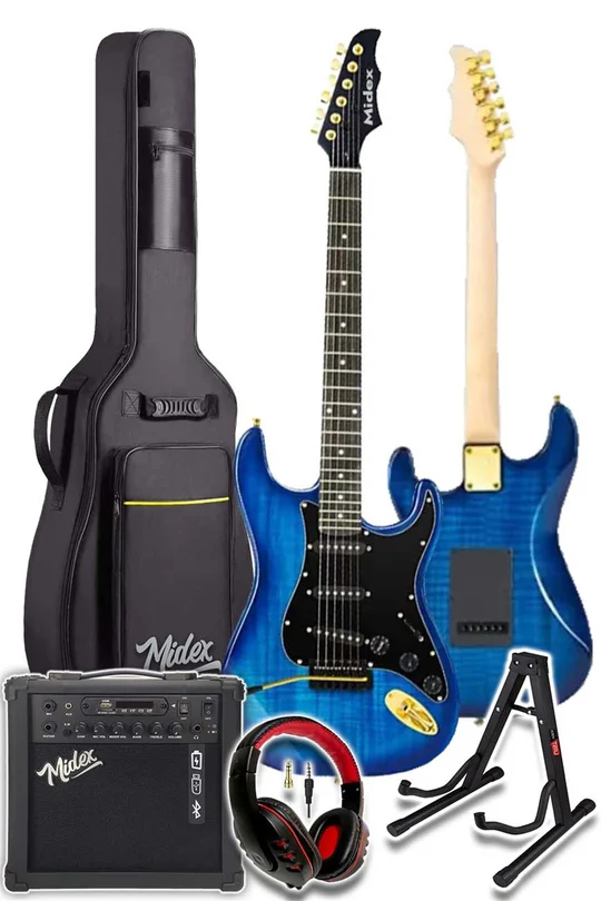 Mavinin Güzel Görüntüsü Eşliğinde Gitar Çeşitleri