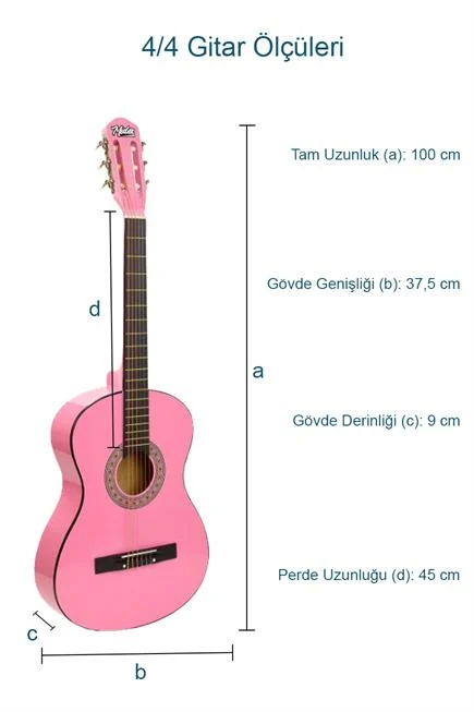 Pembe Renk Klasik Gitarlarda Her Yaşa Uygun Modeller