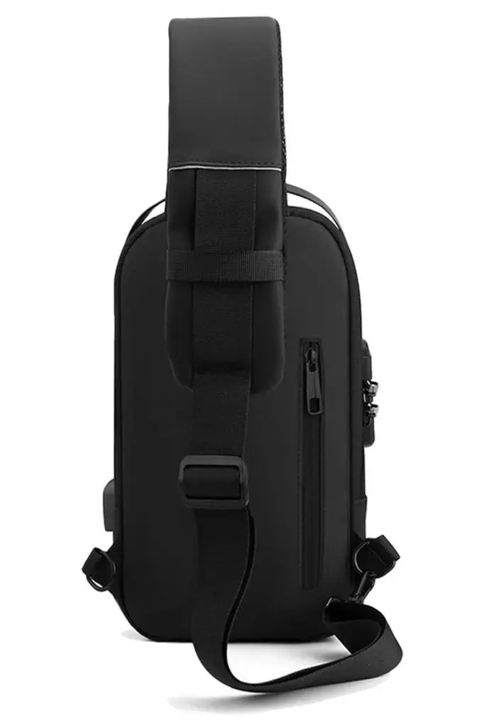 Bellance BLG-50BK Su Geçirmez Şifre Kilidi USB Omuz Göğüs Çantası