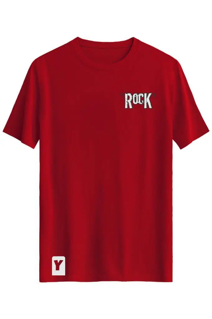 Bellance Gitar Baskılı Slim Fit Tişört Bisiklet Yaka T-Shirt