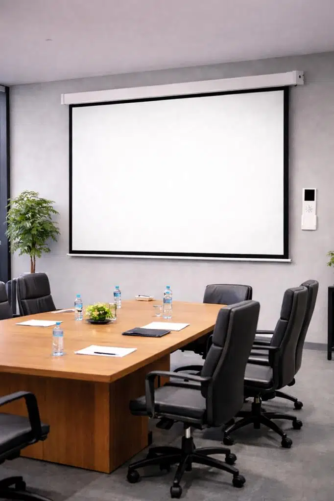 Decon DPC-120 - 240X180 Projeksiyon Perdesi - Motorlu Uzaktan Kumandalı