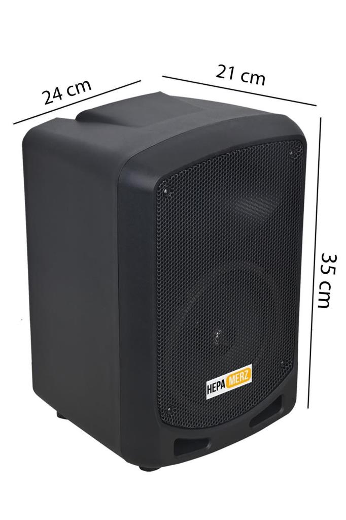 Hepa Merz 300W Şarjlı Portatif Seyyar Çift Mikrofonlu Mevlüt Amfisi 6.5 İNÇ (HS-300EX)