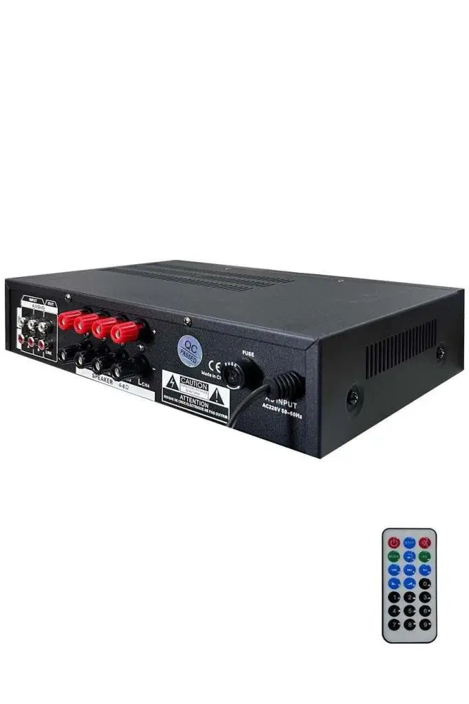 Hepa Merz HB-300 Stereo Mixer Amfi 4-8 Ohm 2 Çıkışlı 2x150W Anfi Bluetooth Usb