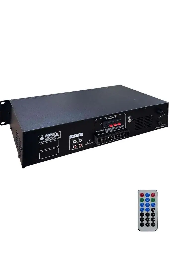 Hepa Merz HB-4600 Mixer Amfi 4 Bölgeli 4 Çıkışlı Anfi Zonlu 4x150W Bluetooth Usb