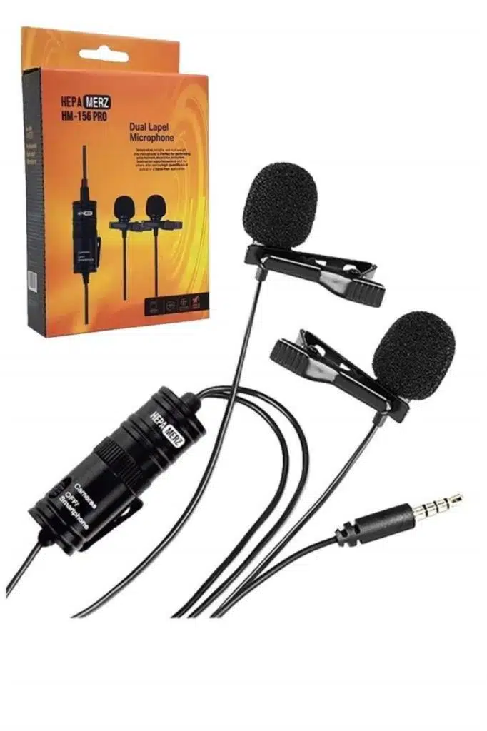 Hepa Merz HM-156 PRO Çiftli Yaka Mikrofonu (OUTLET)