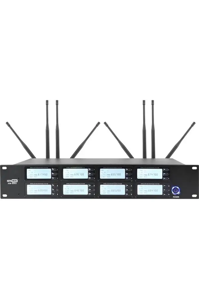 Hepa Merz HM-888EH 8`li Kablosuz EL ve Yaka Kafa Mikrofonu Seti (4 EL 4 HEADSET)