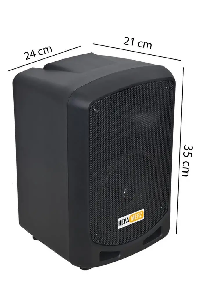 Hepa Merz HS-300EX Taşınabilir Şarjlı Ses Sistemi Çift Mikrofonlu Bluetooth Usb 6.5 İNÇ 300W