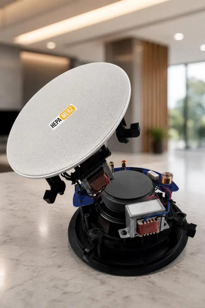Hepa Merz HVX-160 PRO Üst Seviye Alçıpan Tavan Hoparlörü 16 cm 160 Watt 100V Trafolu (Adet)