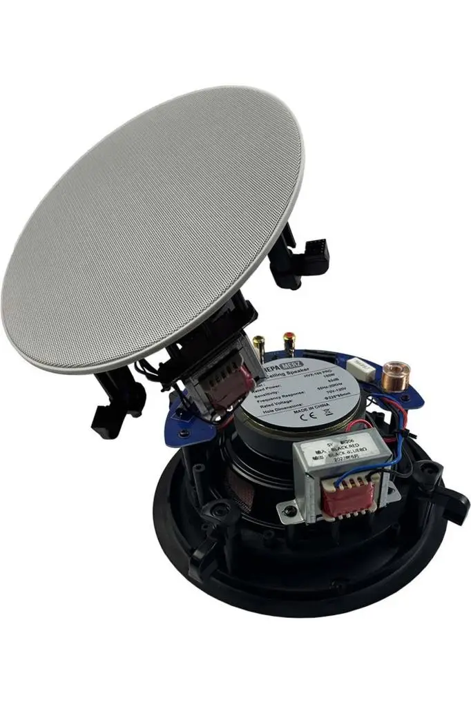 Hepa Merz HVX-160 PRO Üst Seviye Alçıpan Tavan Hoparlörü 16 cm 160 Watt 100V Trafolu (Adet)