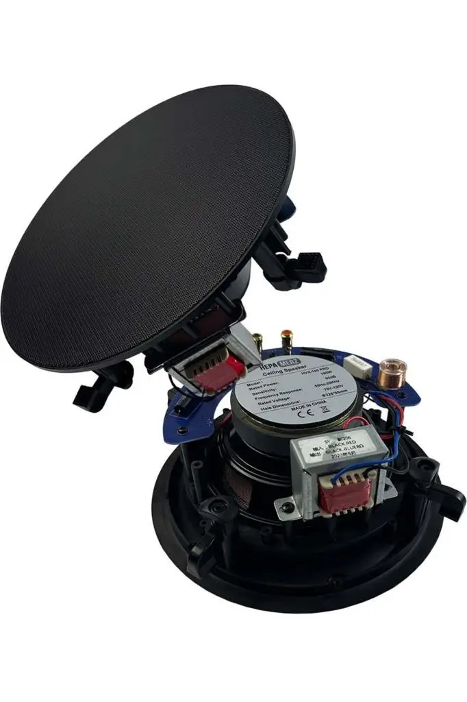 Hepa Merz HVX-160 PRO Üst Seviye Alçıpan Tavan Hoparlörü 16 cm 160 Watt 100V Trafolu (Adet)