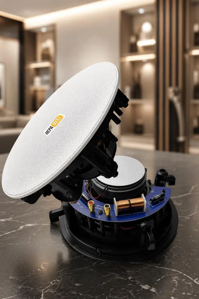 Hepa Merz HVX-170 PRO Alçıpan Tavan Hoparlörü 16 cm 170W 8 Ohm Siyah-Beyaz Kullanım