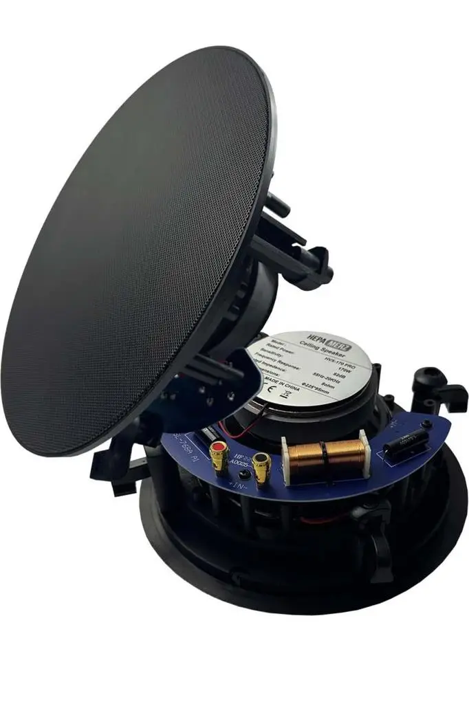 Hepa Merz HVX-170 PRO Alçıpan Tavan Hoparlörü 16 cm 170W 8 Ohm Siyah-Beyaz Kullanım