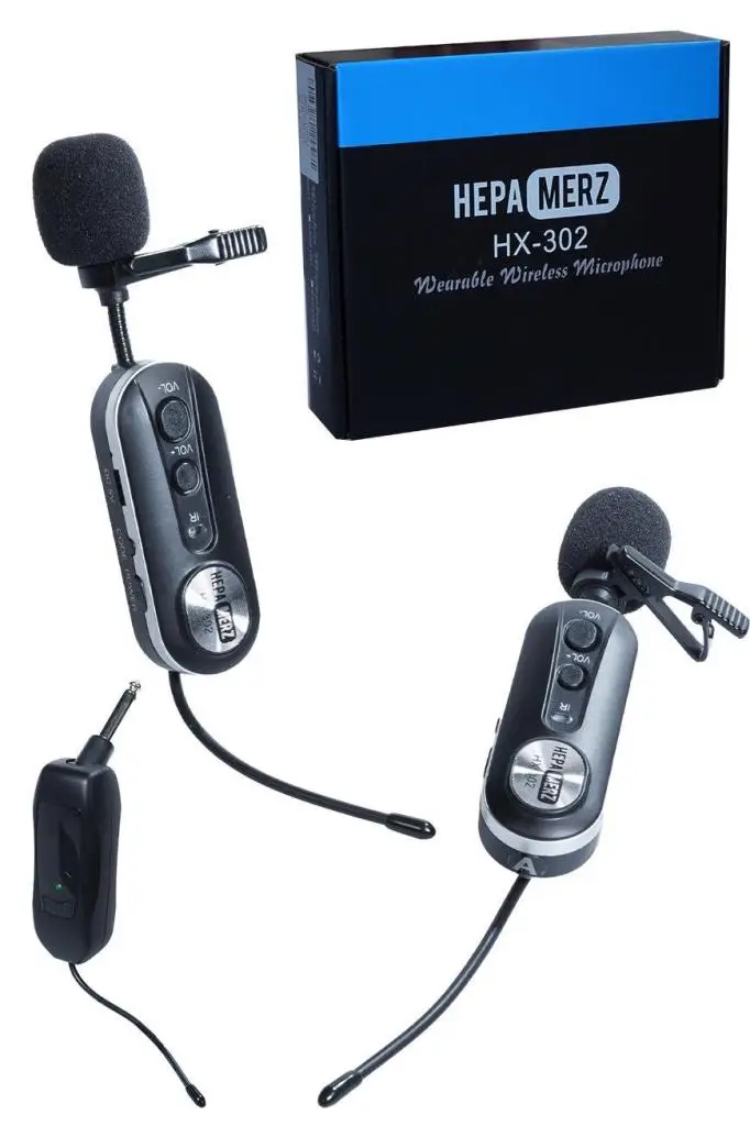Hepa Merz HX-302 İkili UHF Kablosuz (Wireless) Yaka Mikrofonu Seti