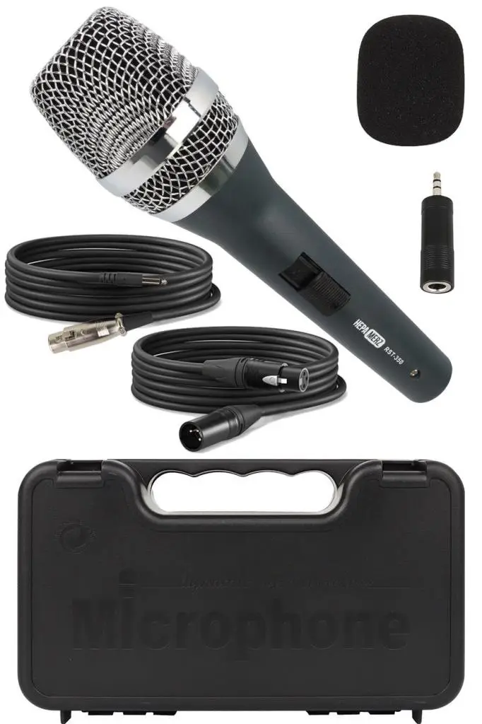 Hepa Merz RST-350 Profesyonel Dinamik Cardioid Kablolu EL Mikrofonu Kaliteli (Çanta ve Full Set)