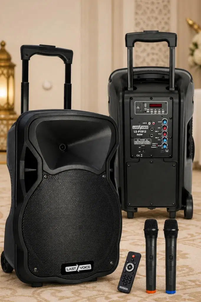 Lastvoice 800W 12 İNÇ Portatif Şarjlı Mikrofonlu Ekholu Mevlüt Anfisi (LS-P1912EE)