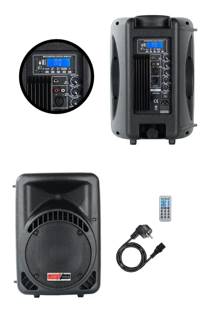 Lastvoice Ample-08A Aktif Kabin Hoparlör 8 İnç 450 Watt Bluetooth Usb