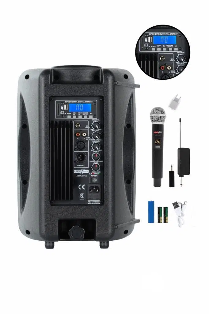 Lastvoice Ample-08AP Taşınabilir Seyyar Portatif Mikrofonlu Elektrikli Ses Sistemi Hoparlör (450 Watt)