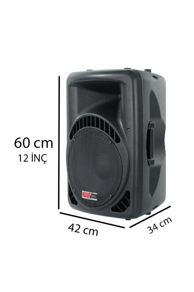 Lastvoice Ample-12AP Taşınabilir Seyyar Portatif Mikrofonlu Elektrikli Ses Sistemi Hoparlör (800 Watt) 