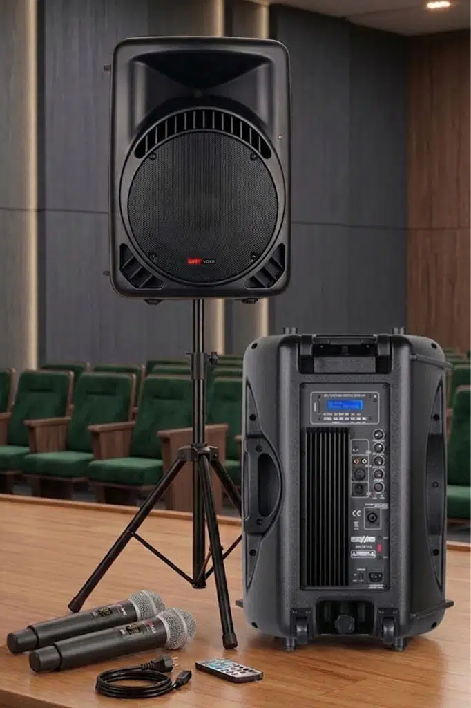 Lastvoice AMPLE-12SET 800W 12 inç Aktif Hoparlör ve Mikrofon Ses Sistemi Seti