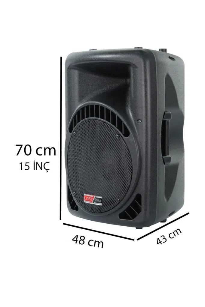 Lastvoice Ample-15AP Taşınabilir Seyyar Portatif Mikrofonlu Elektrikli Ses Sistemi Hoparlör (1000 Watt) 