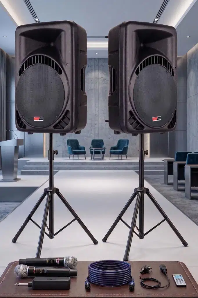 Lastvoice AMPLE-15PAK Taşınabilir 2000W 15 inç İkili Aktif Pasif Hoparlör Ses Sistemi Paketi