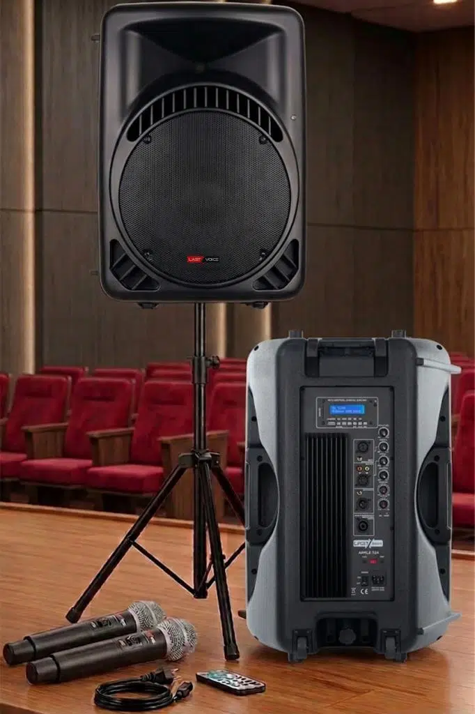 Lastvoice AMPLE-15SET 1000W 15 inç Aktif Hoparlör ve Mikrofon Ses Sistemi Seti