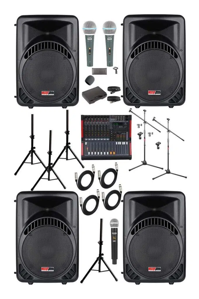  Lastvoice Ample Classy-Paket-4 Aktif hoparlör ve Mixer Full Ses Sistemi Seti