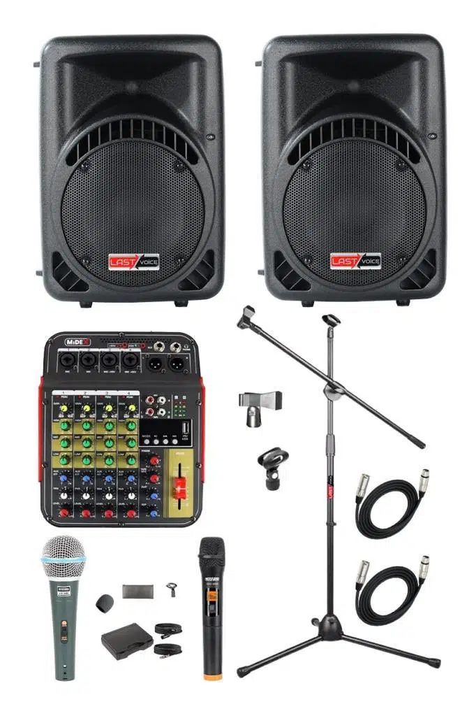 Lastvoice Ample Little Paket-2 Aktif hoparlör ve Mixer Full Ses Sistemi Seti