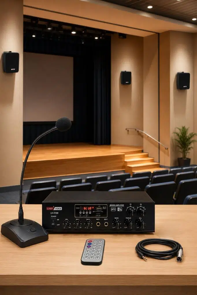 Lastvoice Black Large Paket-2 Hoparlör ve Anfi Anons Ses Sistemi Seti