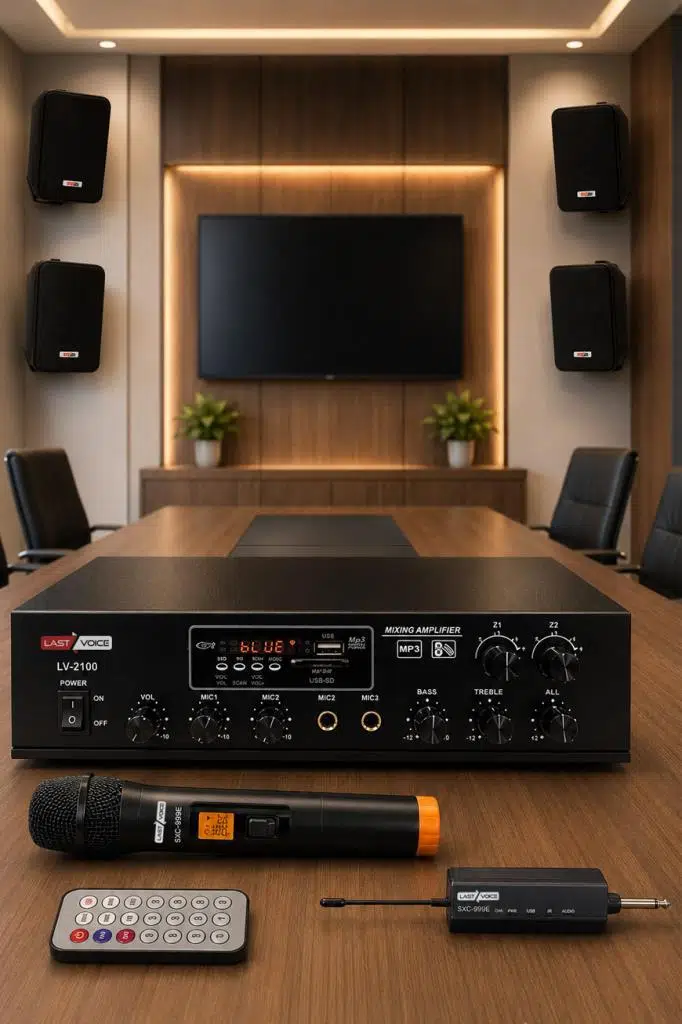 Lastvoice Black Large Plus Paket-3 Hoparlör ve Anfi Anons Ses Sistemi Seti