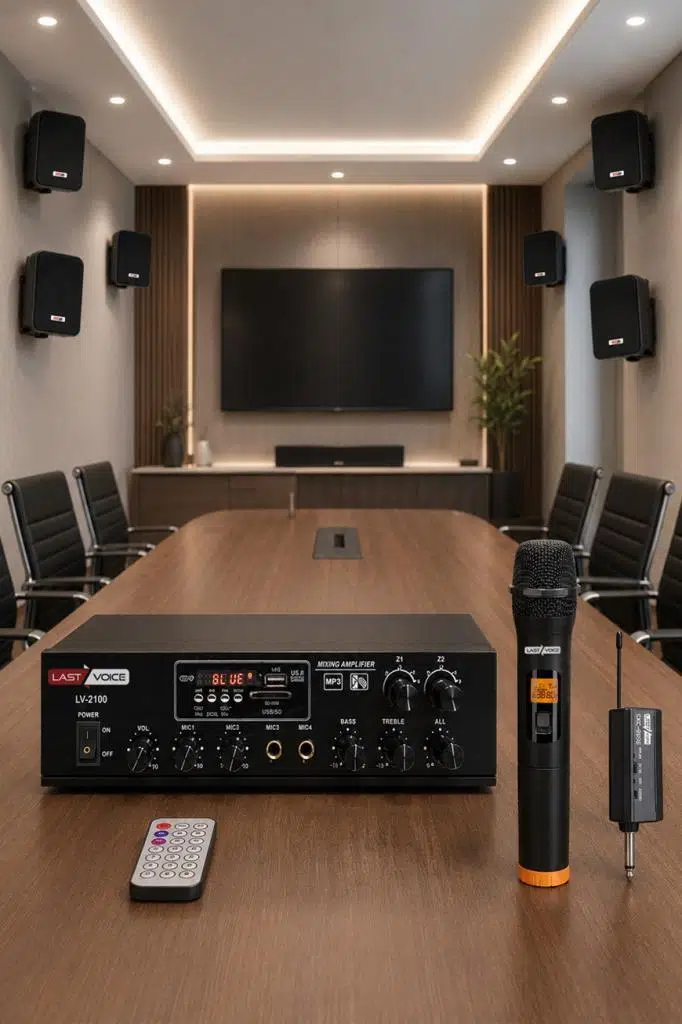 Lastvoice Black Large Plus Paket-5 Hoparlör ve Anfi Anons Ses Sistemi Seti