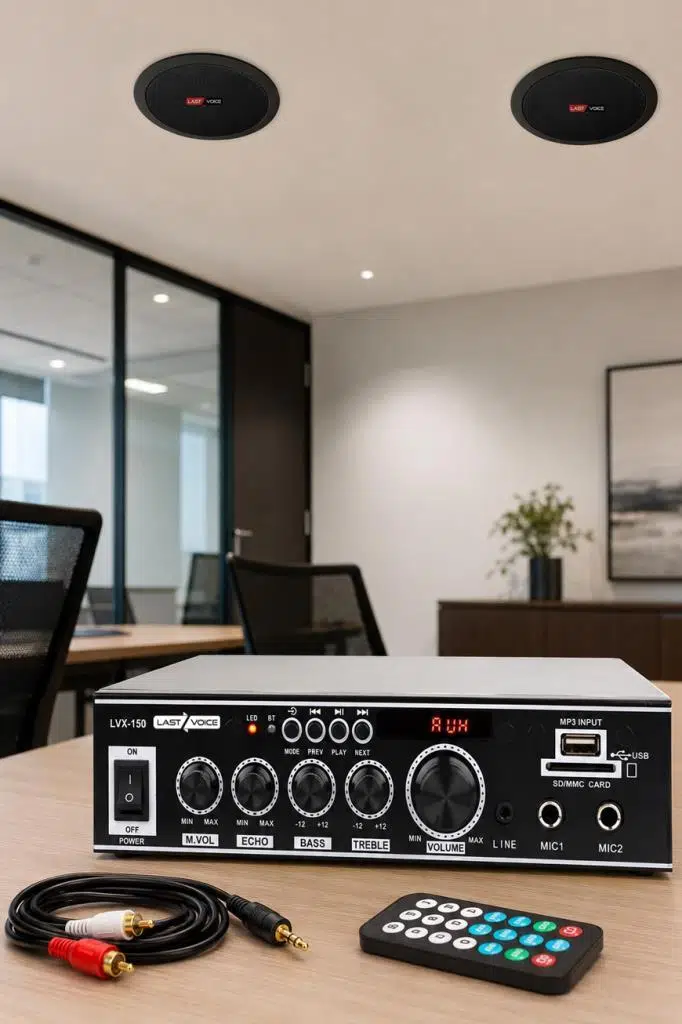 Lastvoice Black Small-1 Tavan Hoparlör ve Anfi Ses Sistemi Paketi