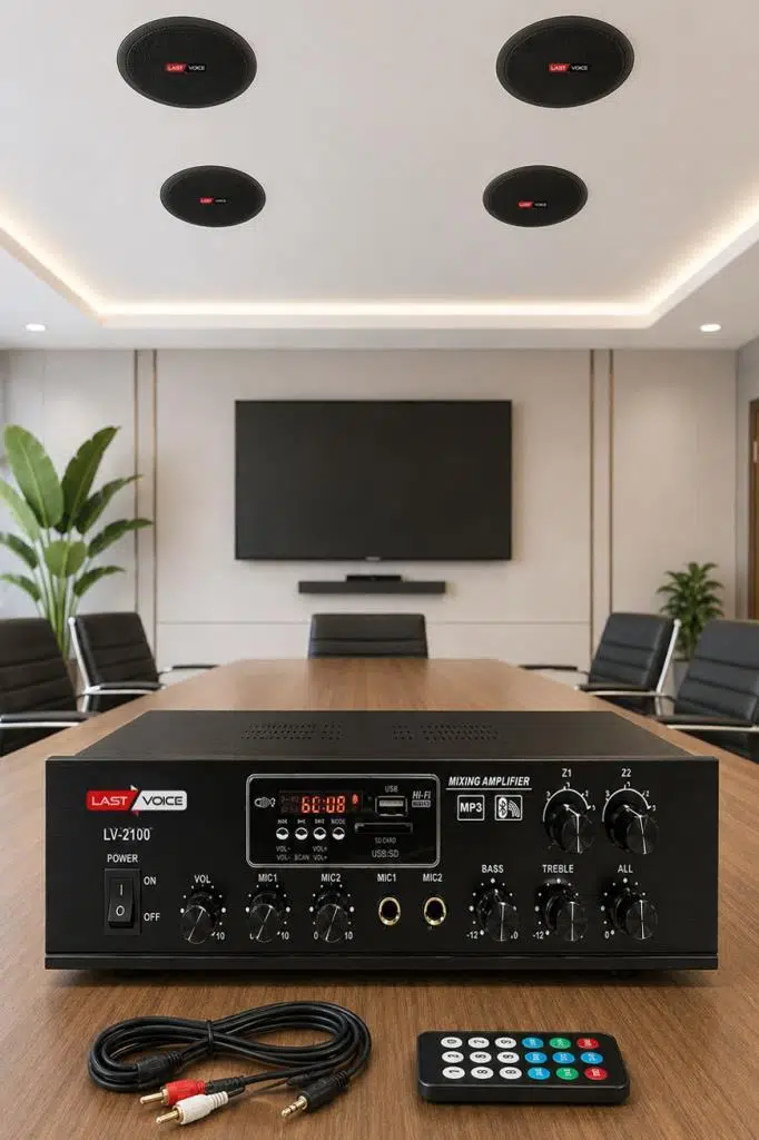 Lastvoice Black Small-5 Tavan Hoparlör ve Anfi Ses Sistemi Paketi ( 1 ANFİ + 4 HOPARLÖR)