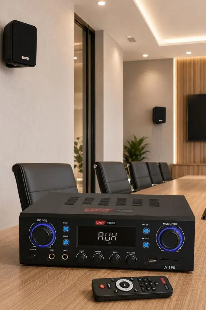 Lastvoice Black Wall Small Paket-1 Hoparlör ve Anfi Ses Sistemi Seti (1 ANFİ + 2 HOPARLÖR)