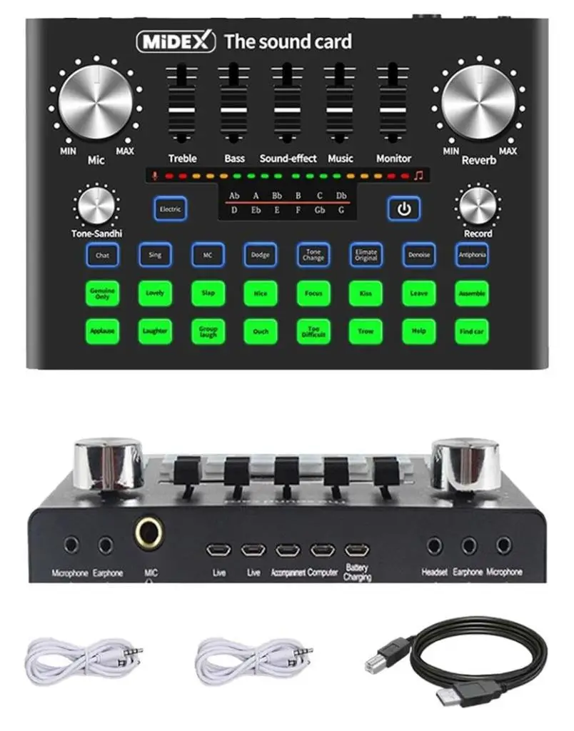 Lastvoice BM800 Live Plus Set Efektli Ses Kartı Mikrofon Stand Kayıt Canlı Yayın Seti (PC ve Telefon)