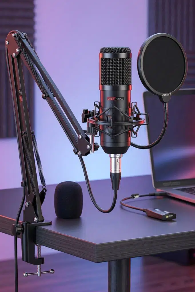 Lastvoice BM800BT Black Kondanser Mikrofon Stand Filtre Ses Kartı
