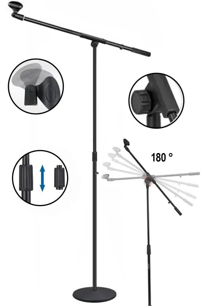 Lastvoice BMS-02 Hareketli Kol Döküm Tabanlı Boy Mikrofon Standı Sehpası