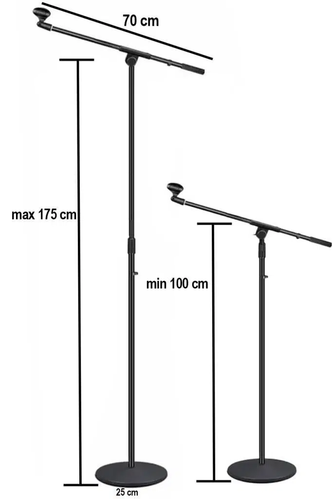 Lastvoice BMS-02 Hareketli Kol Döküm Tabanlı Boy Mikrofon Standı Sehpası