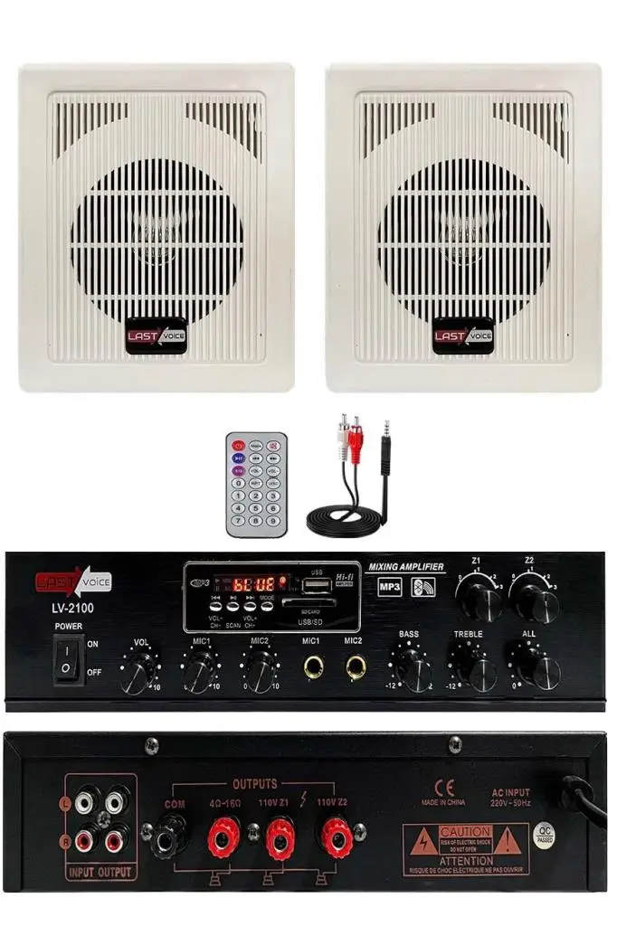 Lastvoice Eko Paket-1 Anfi ve Duvar Hoparlör Ses Sistemi Paketi