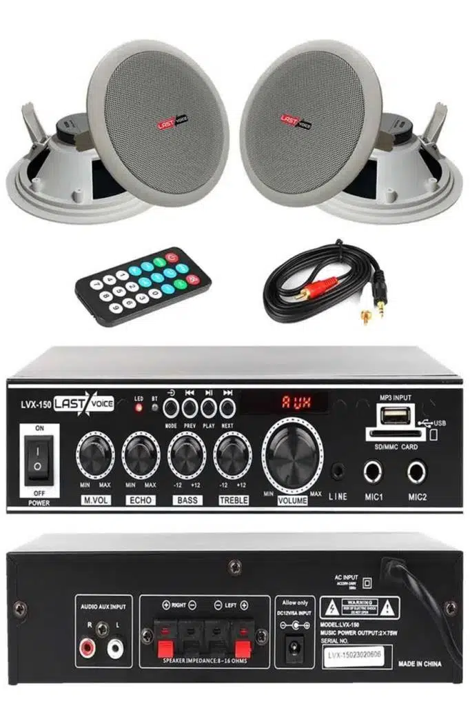 Lastvoice Ekonomi Ceiling Paket-2 Anfi ve Tavan Hoparlörü Seti