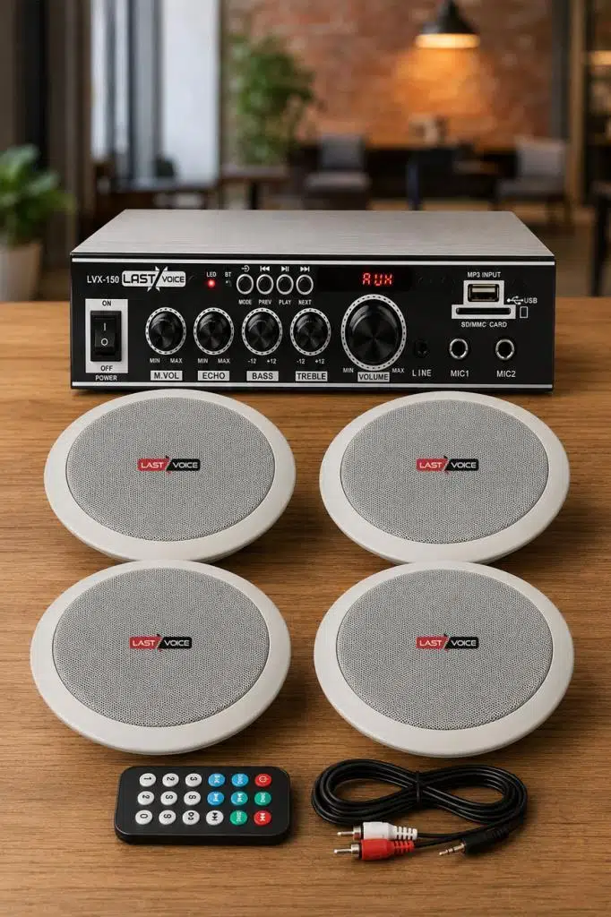 Lastvoice Ekonomi Ceiling Paket-4 Anfi ve Tavan Hoparlörü Seti